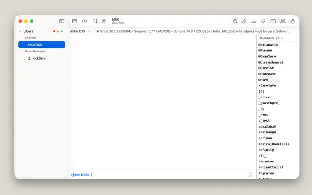 bIRC screenshot